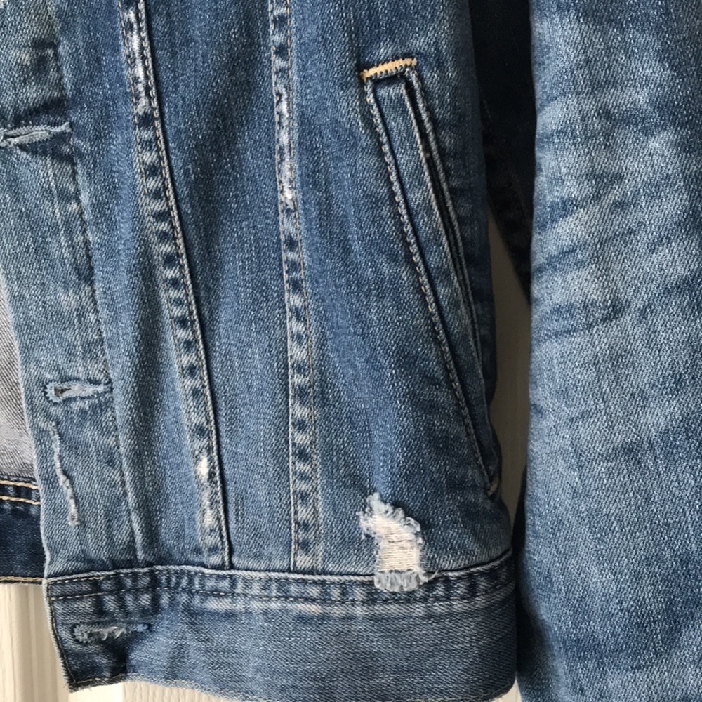 AG Distressed Denim Jacket - Size XS - Picture 4 of 11